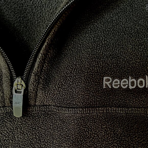 Reebok Men's Micro Fleece 1/2 Zip Jacket w-SAGE Olive inserts - Picture 6 of 9